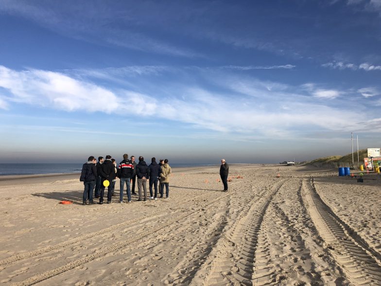 Groep op het strand